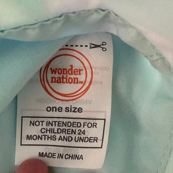 Toddler Girls 2T Calvin Klein Vest & Wonder Nation OS Hat Blue Yellow Pink - Picture 15 of 16